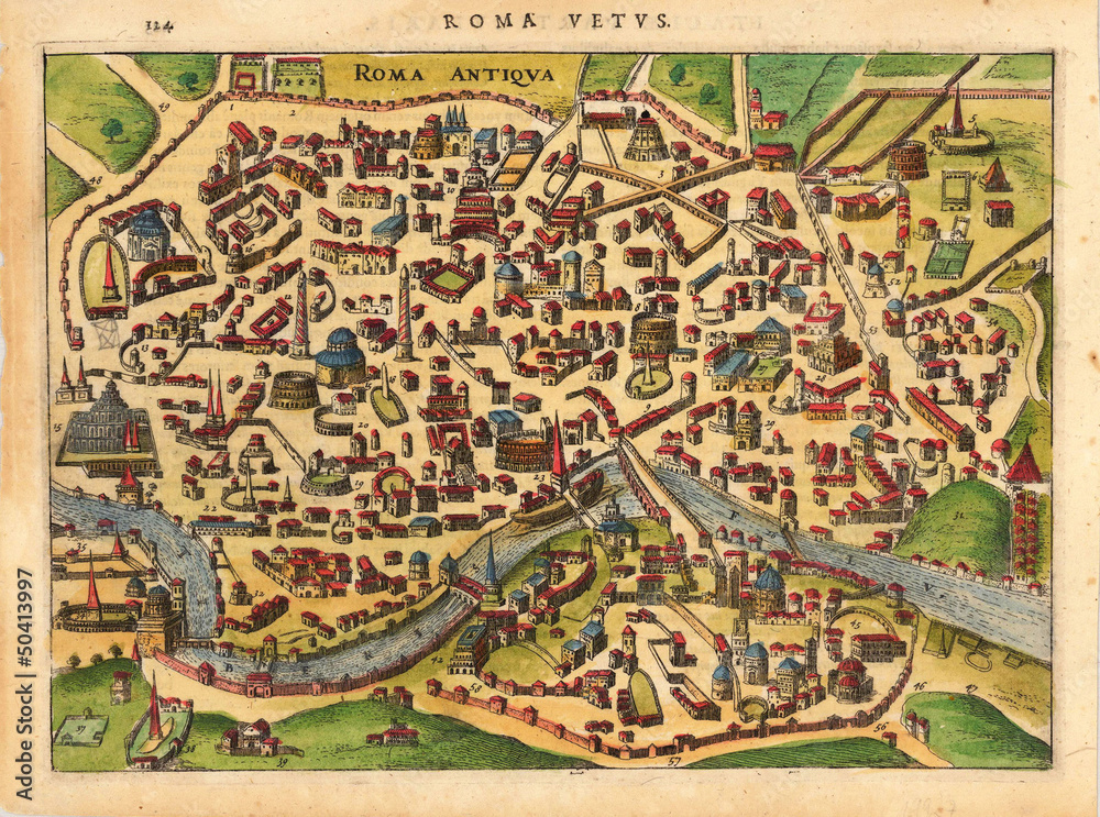 Map of Medieval Rome
